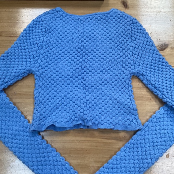 Urban Outfitters Blue Piper Textured Keyhole Sweater - Picture 3 of 3